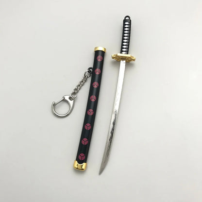 8 Styles Roronoa Zoro Samurai Sword Keychain – Katana Scabbard Keyring for Men & Women, Cosplay Toy Jewelry Gift