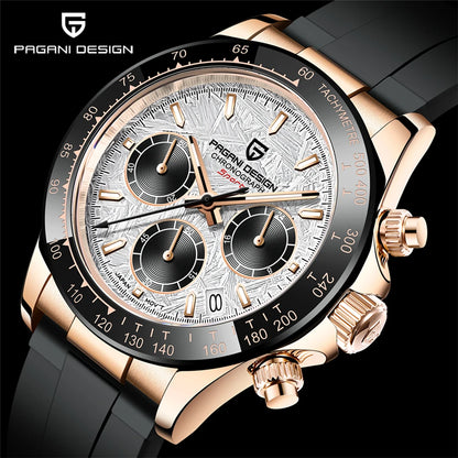 40mm PAGANI DESIGN V2 Men’s Quartz Watch – Sapphire Retro Chronograph Stainless Steel Waterproof