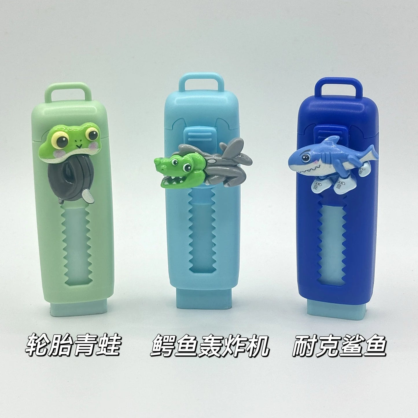 6PCS Italian Brainrot Tung Retractable Pencil Erasers — Kawaii Cute Drawing & Painting School Supplies