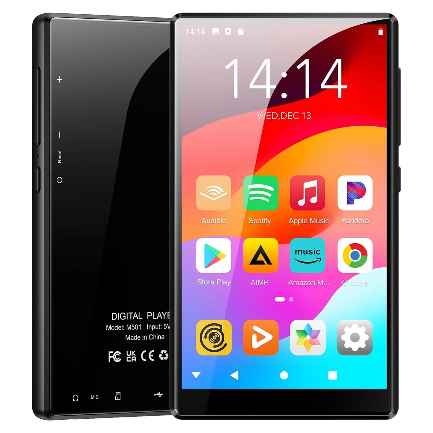 Oilsky M501 MP3 Player - 80GB, Bluetooth & WiFi, Android 9.0, 1080P MP4, Expandable up to 512GB