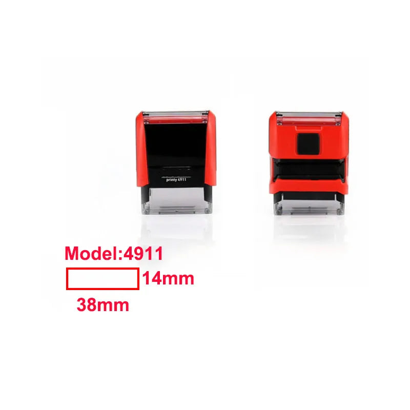 Custom Self-Inking Rectangular Stamp – Personalized 1-4 Line Office Stamp with Text, Logo, Image, or Drawing