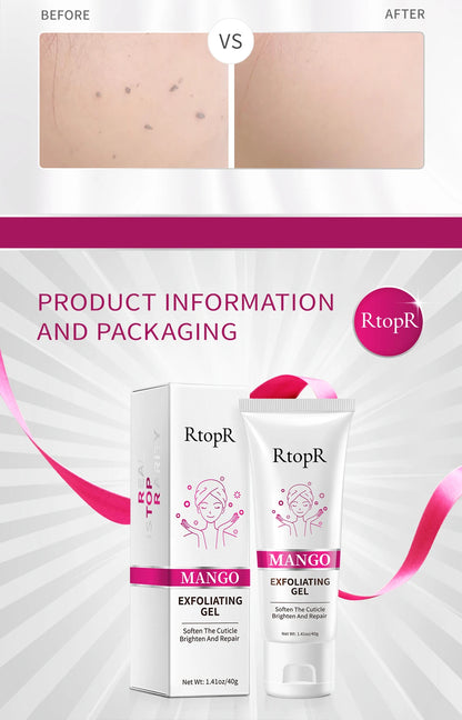 Facial Exfoliating Gel – Whitening, Moisturizing & Repairing Face Scrub Cleanser for Acne and Blackhead Removal Skincare
