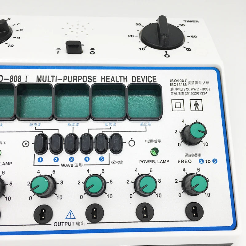 Electric Acupuncture Stimulator Machine — 6-Channel Digital Electro Therapy Massager with Patch Care Kit