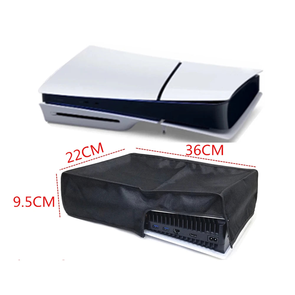 PS5 Slim Console Dust Cover – Waterproof Protective Sleeve for Vertical/Horizontal Use, Dust Proof Case for PlayStation 5 Slim