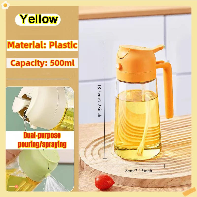 Oil Spray Bottle - 200/300/500ml Cooking Olive Oil Sprayer for BBQ Baking Vinegar & Kitchen Use