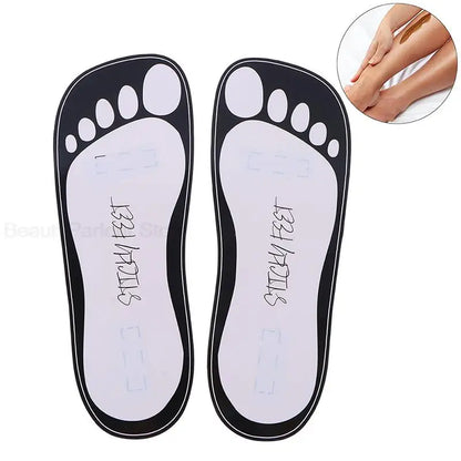 20PCS Disposable Women’s Tanning Slippers – 11" Sticky Foot Pads Protectors for Spray Tan & Body Care