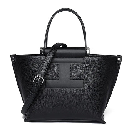 Luxury Cowhide Women’s Tote Bag – High-Quality Genuine Leather Shoulder and Crossbody Handbag, Fashionable Sac A Main