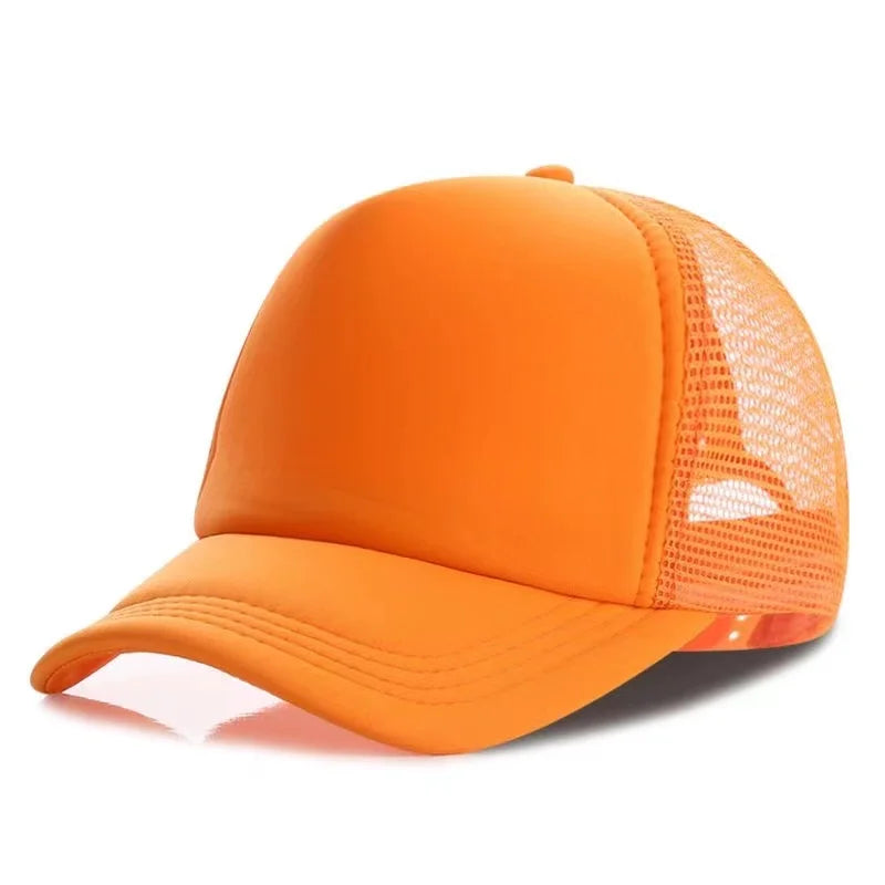 Custom Logo Mesh Trucker Cap - 5 Panel Snapback Baseball Hat for Men & Women Summer Sports Sun Hat