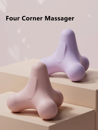 Four Corner Fascia Massage Ball - Plantar Ball for Shoulder, Neck, Waist, and Hand Muscles - Exercise, Relaxation, Meridian Fitness Tool