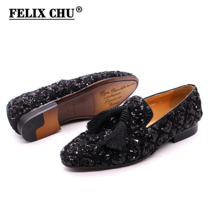Men’s Tassel Loafers - Luxury Black and Red Designer-Inspired Wedding and Casual Dress Shoes for Spring and Summer