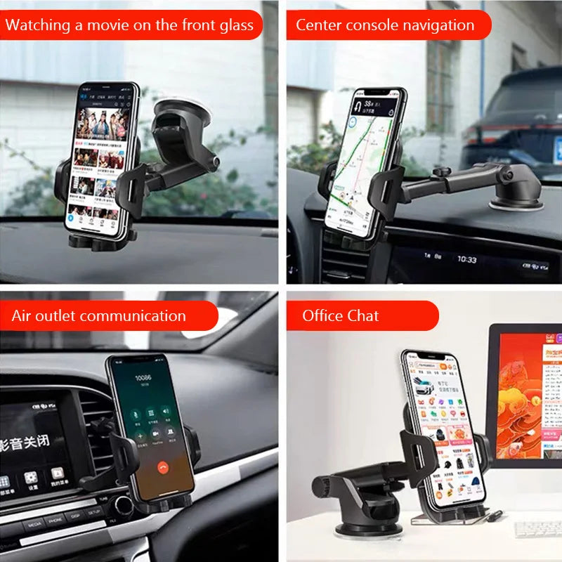 NEW Universal Sucker Car Phone Holder – 360° Windshield & Dashboard Mobile Cell Support Bracket for Smartphones