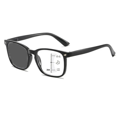 2024 Photochromic Anti-Blue Reading Glasses – Multifocal Presbyopic Eyewear with Intelligent Dual Light for Near & Far Vision