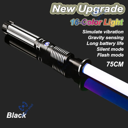 RGB Metal Lightsaber Toy – 15-Color Changing Laser Sword with Sound Effects, Force FX Jedi Blaster Gift for Kids
