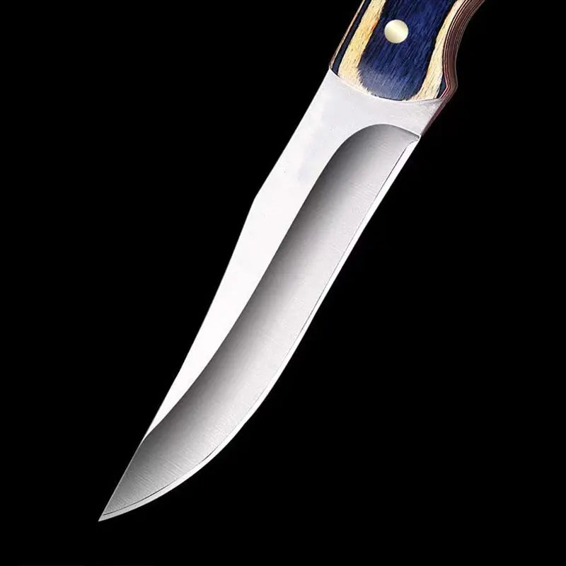 7.6-Inch Sharp Stainless Steel Fruit Knife with Wood Handle - Multipurpose Kitchen Knife for Family and BBQ