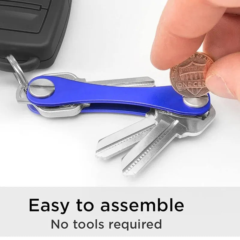 Smart Key Chain Wallet - Metal Key Box with Clip, Compact Storage & Decorative Key Organizer for Outdoor Use