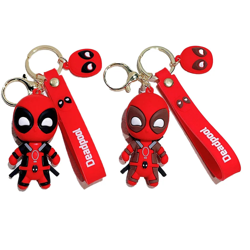 New Mutants Deadpool Anime Keychain – Superhero Villain Doll Pendant for Car Keys, Boys’ Party Gifts & Jewelry