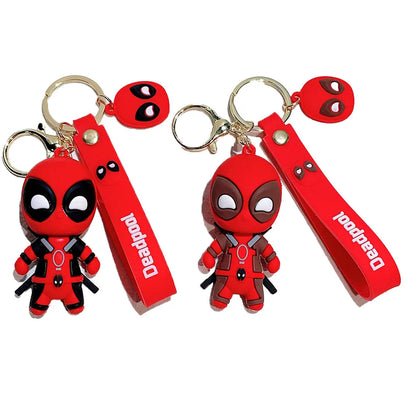 New Mutants Deadpool Anime Keychain – Superhero Villain Doll Pendant for Car Keys, Boys’ Party Gifts & Jewelry