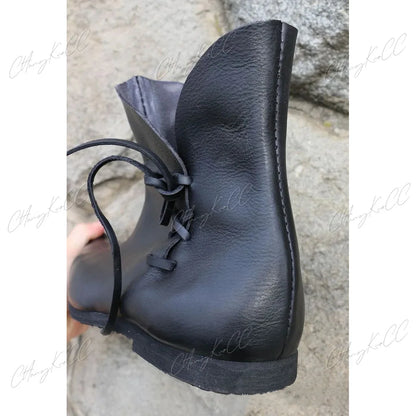 European Medieval Poulaine Boots - Vintage Royal Pointed Crakow Renaissance Cosplay Shoes