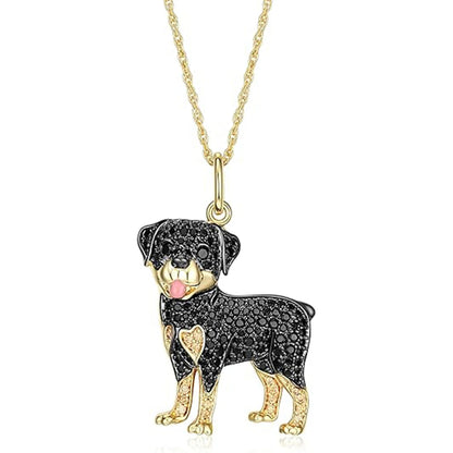 Schnauzer Dog Pendant Necklace – Cute & Elegant Puppy Jewelry for Women, Perfect Gift for Dog Lovers