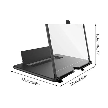 Phone Screen Magnifier - 3D HD Tabletop Cell Phone Enlarger for Seniors, Movies & Video Watching