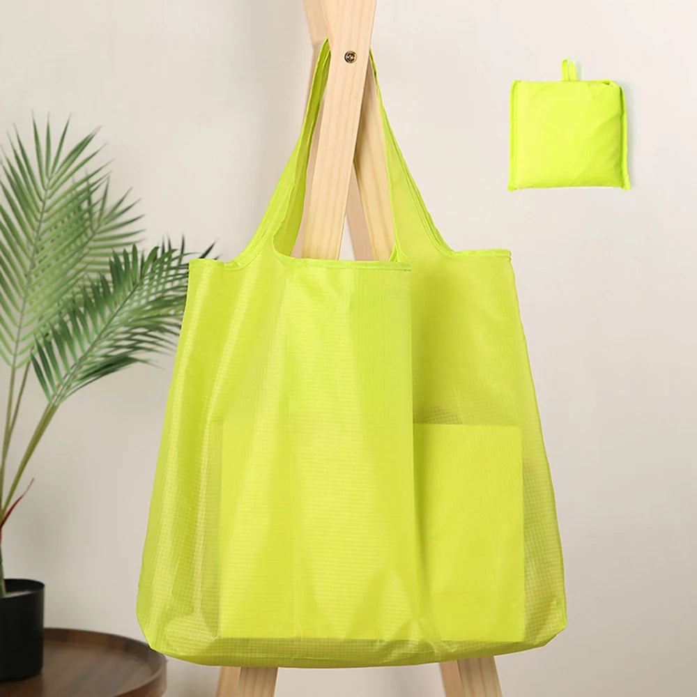 Eco-Friendly Reusable Shopping Bag — Foldable Shoulder Grocery & Market Tote for Supermarket and Everyday Use