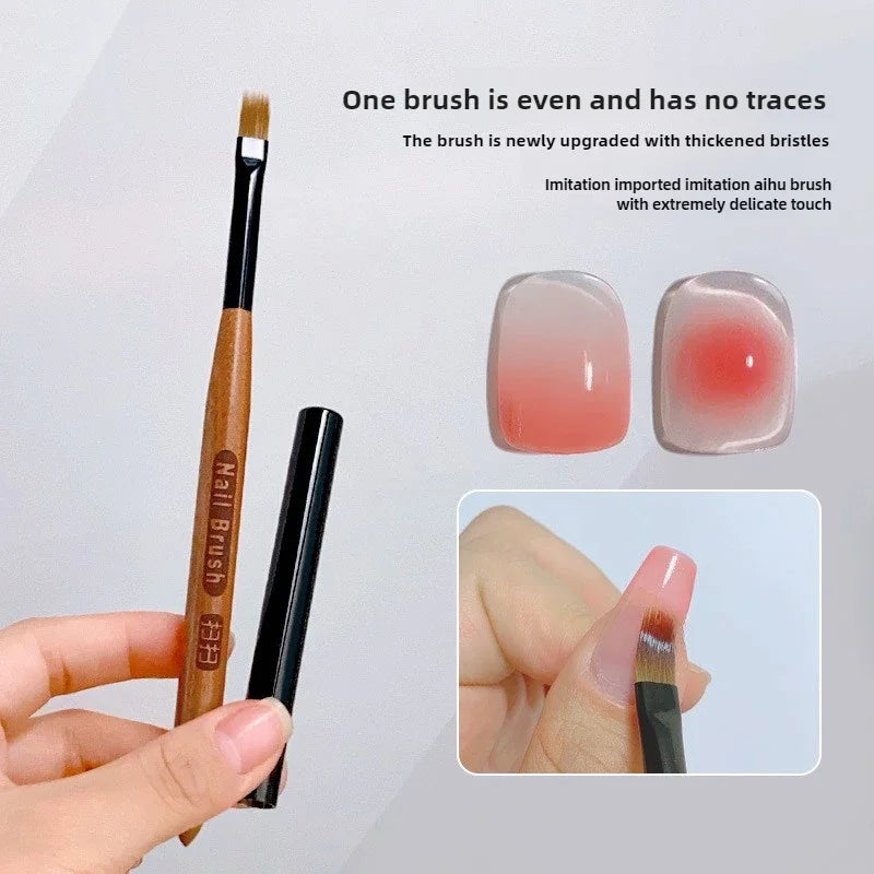 Gradient Nail Art Brush – Acrylic Ombre Pen, DIY UV Gel Painting & Drawing Flowers Nails Brush for Salon Manicure Tools