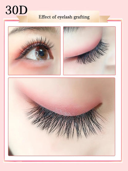 Individual Cluster Lashes – 20-100D Natural Look DIY Eyelash Extensions, 280pcs Mixed Tray Volume Lashes
