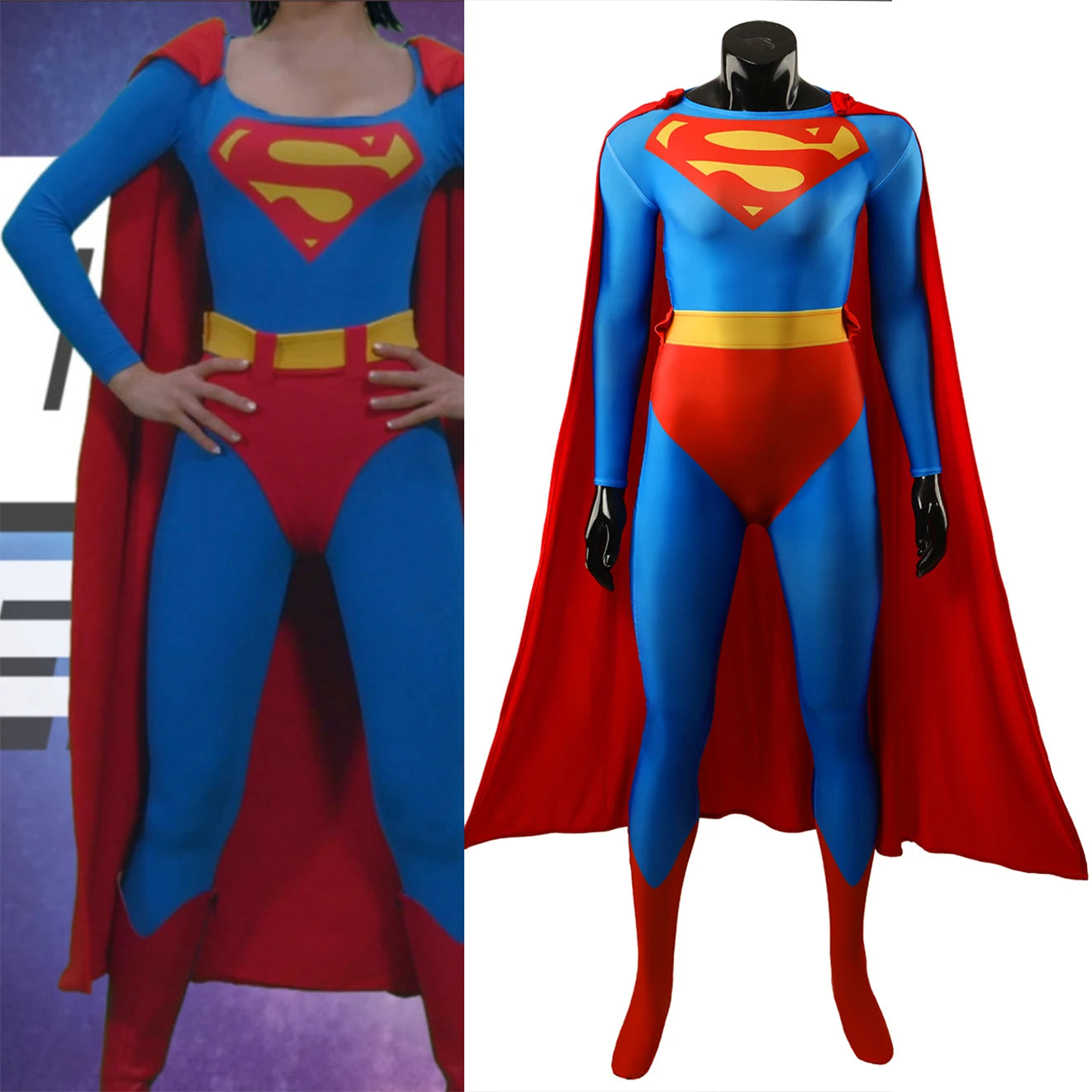Supergirl Kara Zor-El Cosplay Costume – 3D Printed Spandex Bodysuit Zentai Outfit for Women Halloween