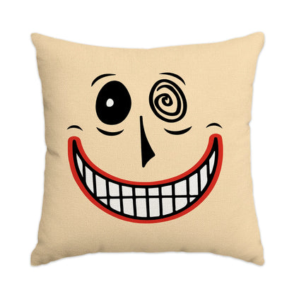 Halloween Pillow Covers — 1pc/4pcs Horror Expression Cushion Covers for Sofa & Home Decor