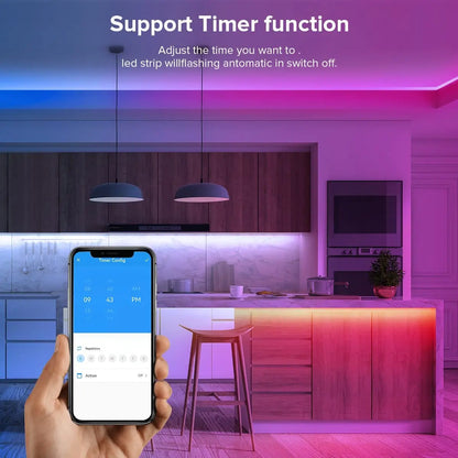 SP630E All-in-One LED Controller 5CH PWM SPI, RGB/RGBW/CCT Music Sync Bluetooth, Compatible with WS2812B WS2811 SK6812 FCOB 5050 5V–24V LED Strip