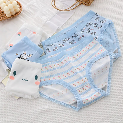 5-Piece Cotton Panties Set – Strawberry Bear Cartoon Girls’ Briefs, Sexy Women’s Underwear & Lingerie