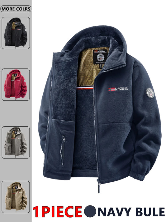 Men's Autumn & Winter Outdoor Hooded Jacket – Versatile Streetwear for Daily Wear, Travel, Parties, and Commuting