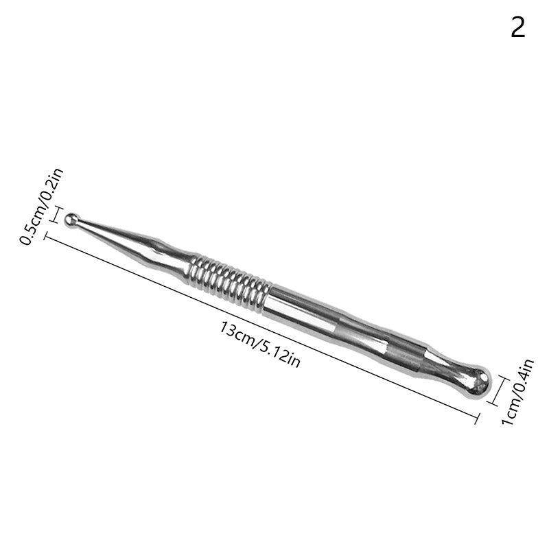 Manual Acupuncture Pen with Terahertz Energy Stone | Trigger Point Massager Stick for Face & Body Relaxation