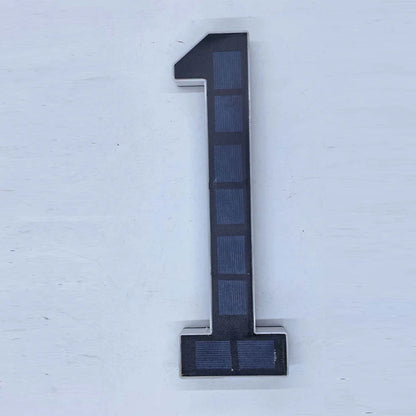 LED Solar House Number Light - Waterproof Address Sign with Light Sensor for Outdoor Home, Yard & Wall Decor
