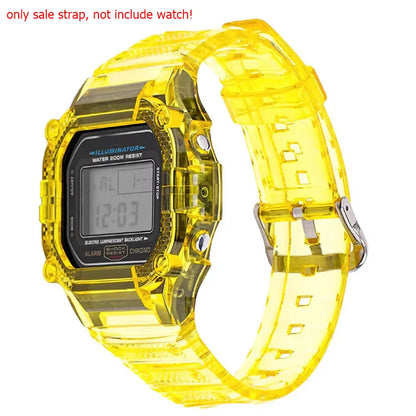 TPU Resin Watch Case and Strap for Casio G-Shock - Replacement Wristband for DW-5600, GW-M5610, M5600 and GLX-5600 Models