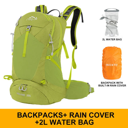 35L Mountaineering Backpack - Waterproof Outdoor Sports Bag for Men & Women, Camping & Hiking Rain Gear
