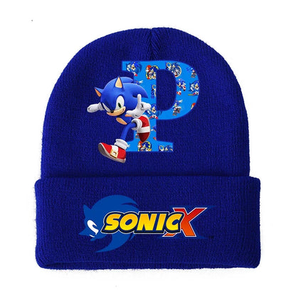 Sonic Cartoon Kids Knitted Hat – Cotton Winter Woolen Cap for Boys & Girls, Cute Anime Headgear Gift