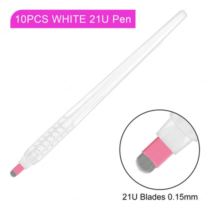 10PCS Microblading Disposable Pens — U18 0.18mm Microblade Tools for Eyebrow Permanent Makeup