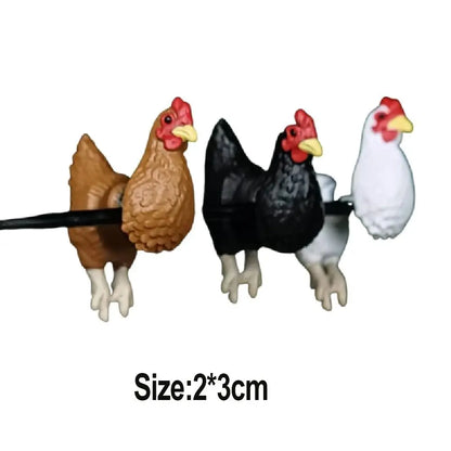 Handmade Chicken Earrings - Hand-Painted Farm Animal Jewelry & Funny Gift