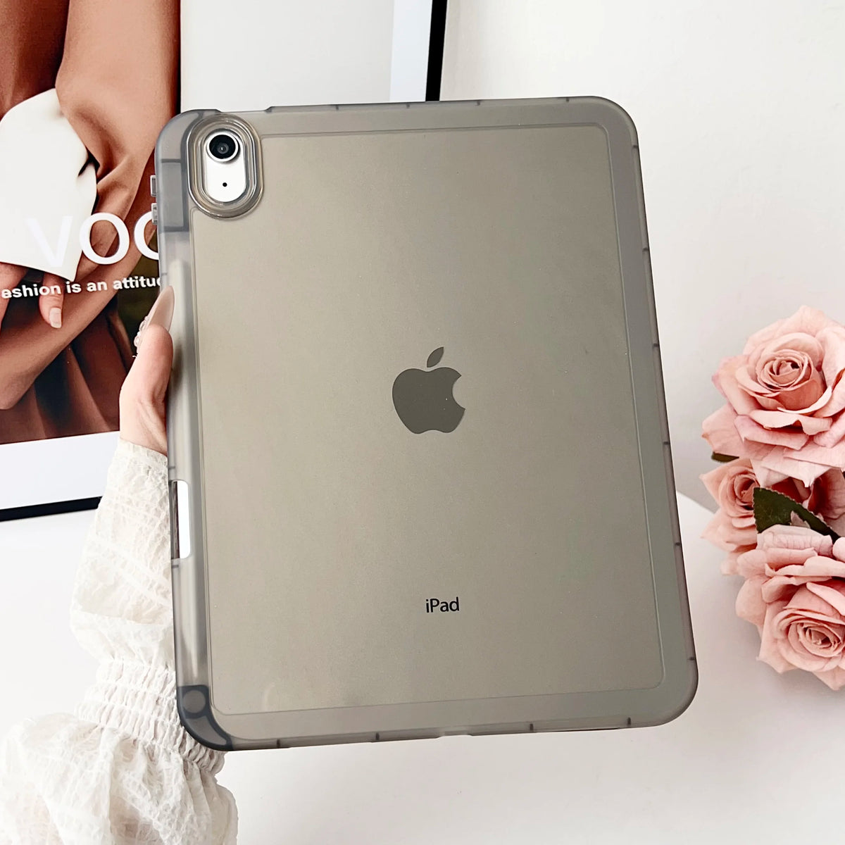 PC + TPU iPad Protective Case with Stand - Hard Cover for iPad 5th–10th Gen, Air, Pro 11 & Mini Models