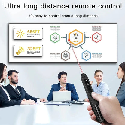 Wireless Presenter Red Laser Pen with 2.4G RF, Page Turning, Volume Control, USB PowerPoint Remote and Mouse