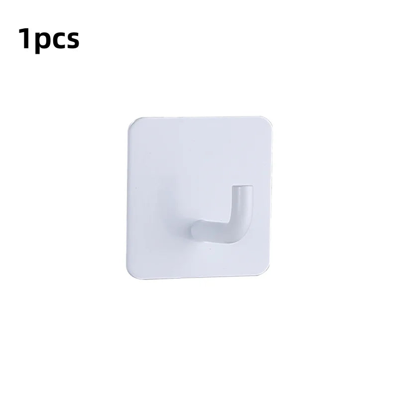 Self-Adhesive Wall Hooks – Multi-Purpose Towel, Coat, Robe, Key, and Bag Hangers for Bathroom, Kitchen, and Home Organization
