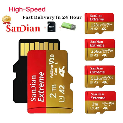Brand-New SD & Micro SD Cards – 128GB/512GB/1TB High-Speed Class 10 Flash Memory for Phones, PC & Cameras