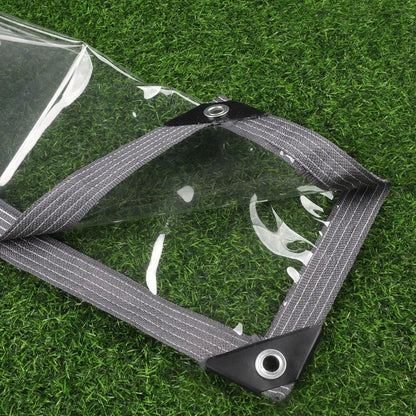 99.9% Transparent PVC Tarpaulin – Waterproof, Windproof Balcony Fence Screen & Clear Rainproof Tarp Cover