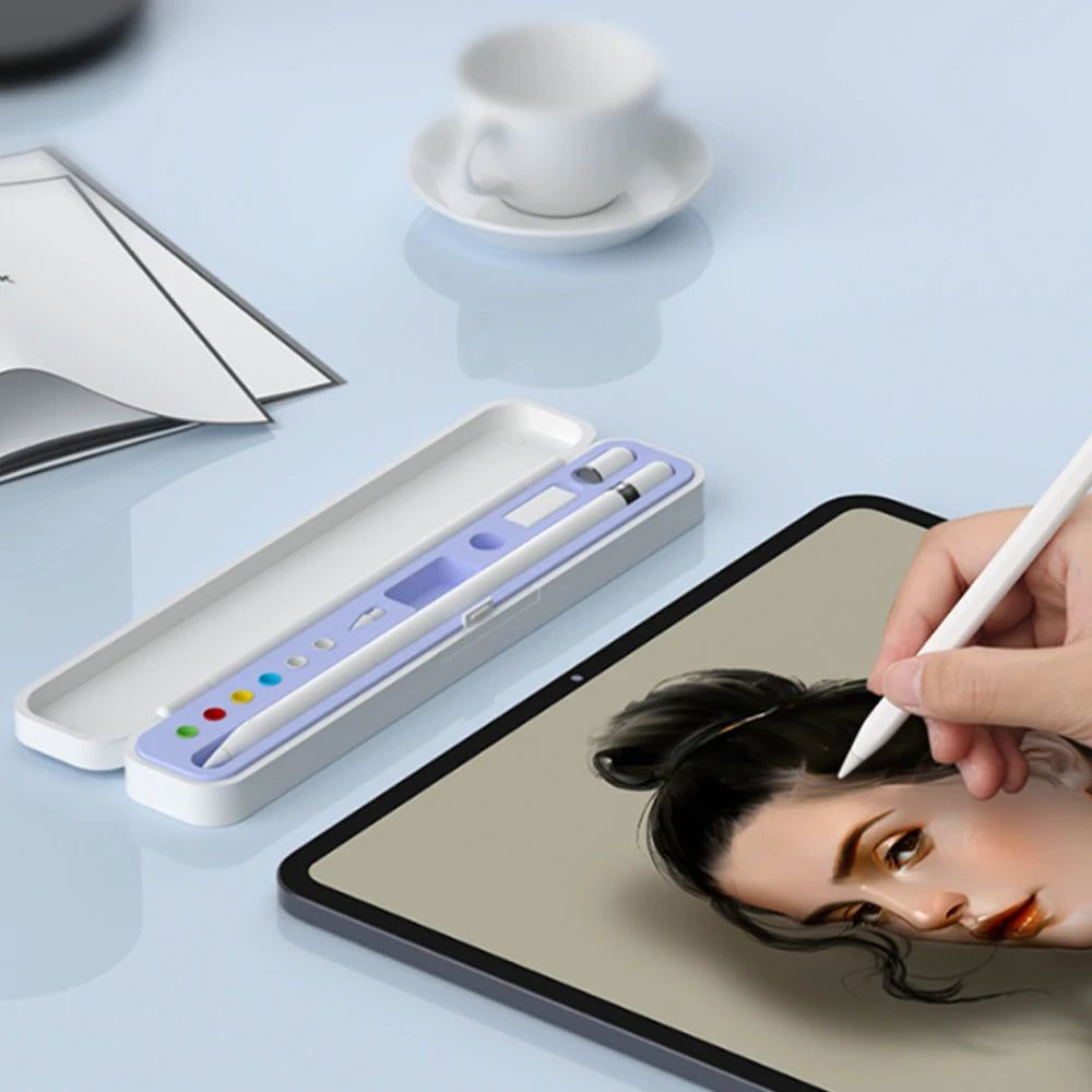 Universal Pencil Storage Box - Portable Holder for Apple Pencil 1st and 2nd Generation, iPad Touch Stylus Nib Case