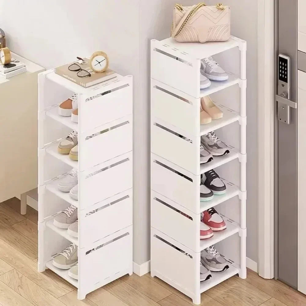 Stackable Shoe Organizer Rack – Adjustable, Space-Saving Shelf for Wall Corners | Multiple Layers Shoe Storage Solution
