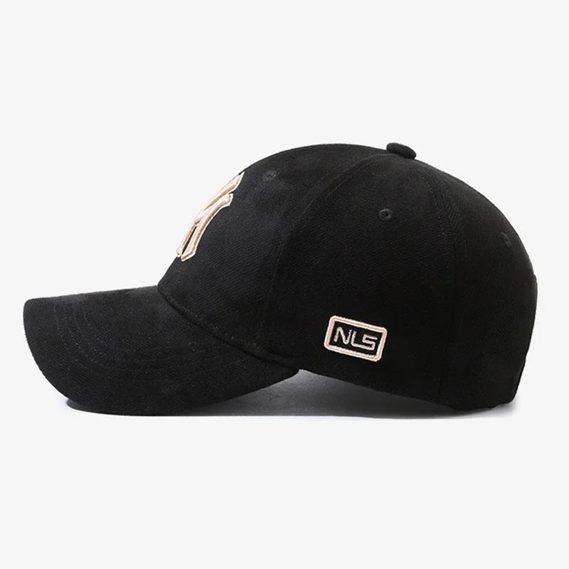 Embroidered Letter Baseball Cap - Adjustable Unisex Casual Duck Bill Sun Hat for Men & Women