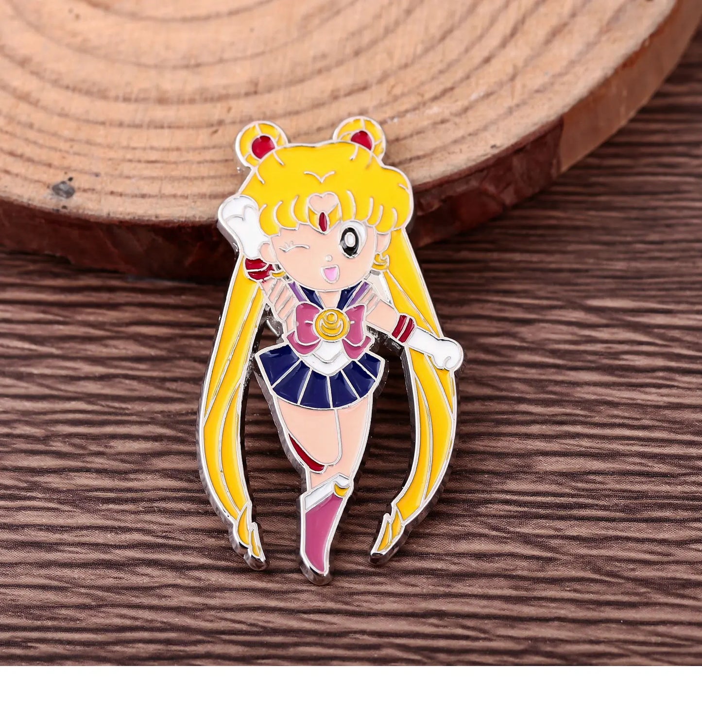 6PCS Anime Star & Moon Metal Keychains — Sailor Moon Tsukino Usagi & Luna Cat Cosplay Props, Pendant Jewelry Ornament