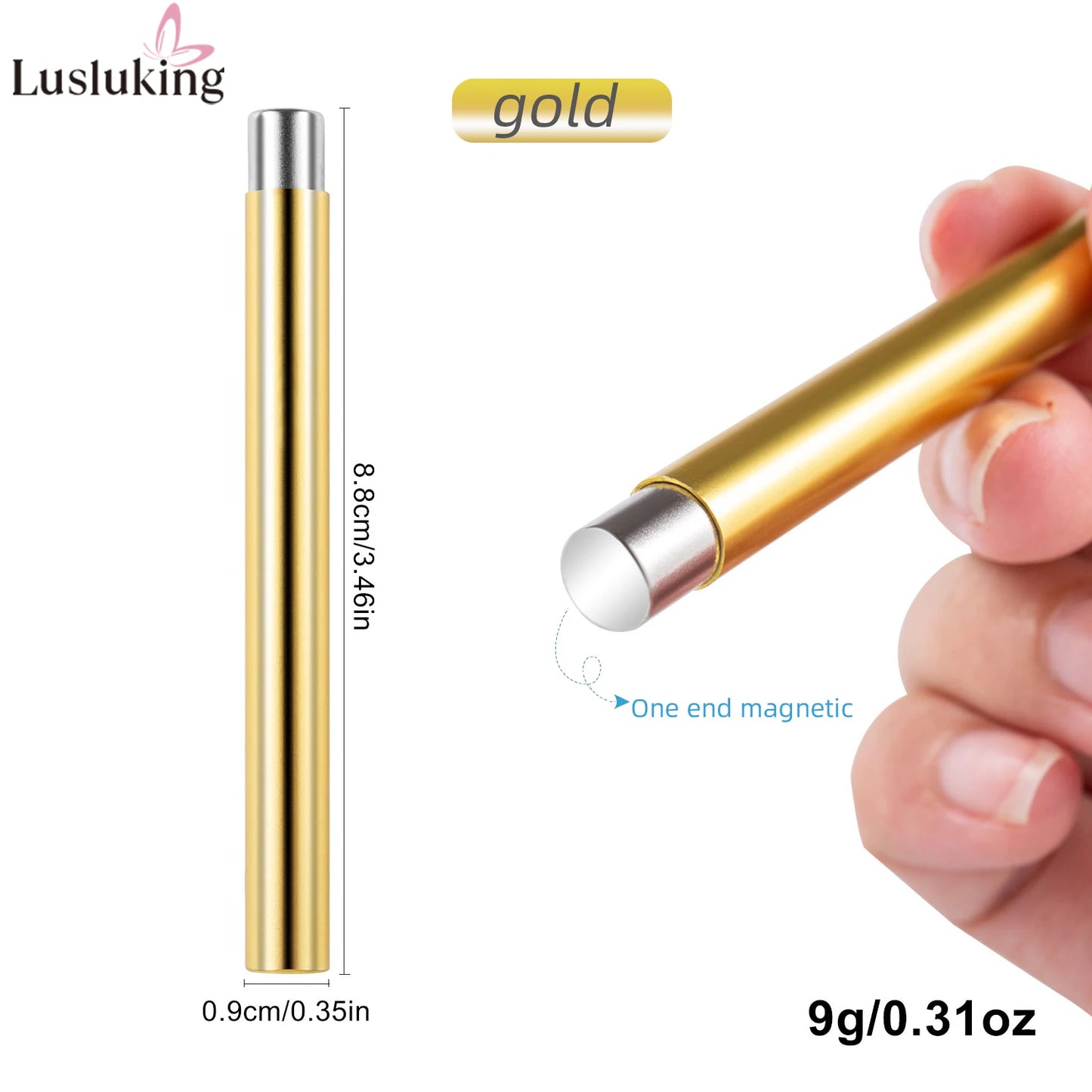 Cat Eye Nail Magnetic Stick – Cylindrical Magnet for UV Gel Polish Snowlight Glitter Manicure Design