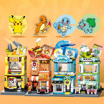Original Pokémon Crane Game Block Set — Pikachu, Charizard, Squirtle & Bulbasaur Educational Model Toys for Kids’ Gifts
